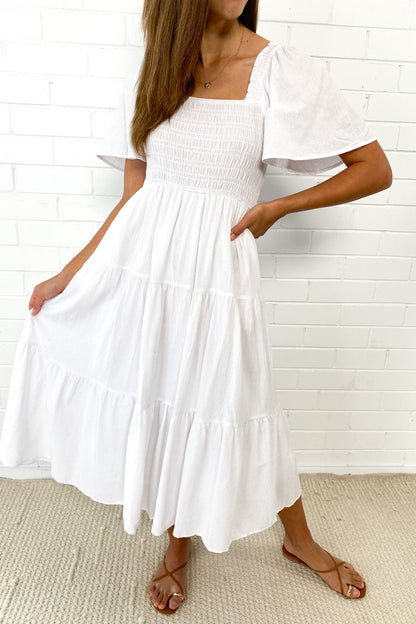 CD | Rochie midi feminină fără umeri