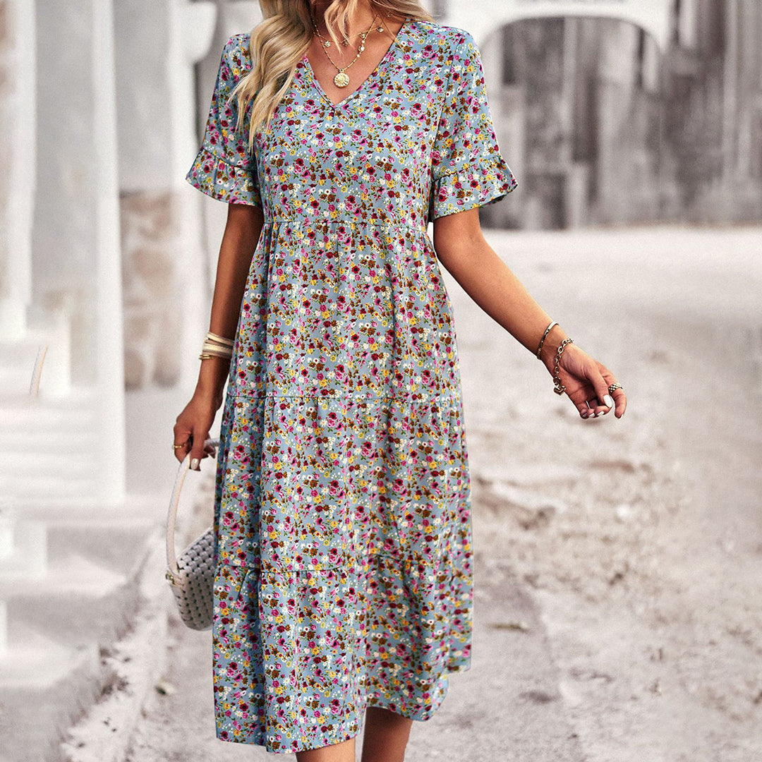 CD | Rochie midi florală elegantă