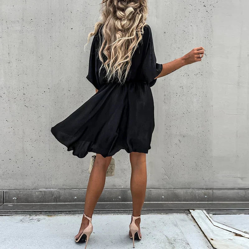 CD | Rochie mini de vară chic cu talie înaltă