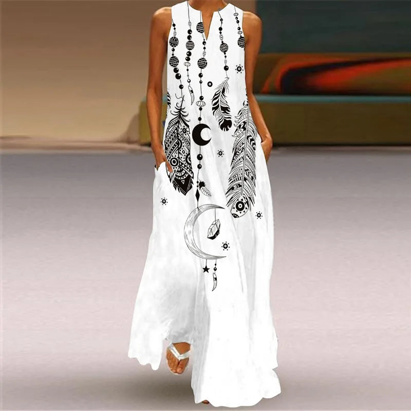 CD | Femei la modă și sexy slit v-neck rochie maxi