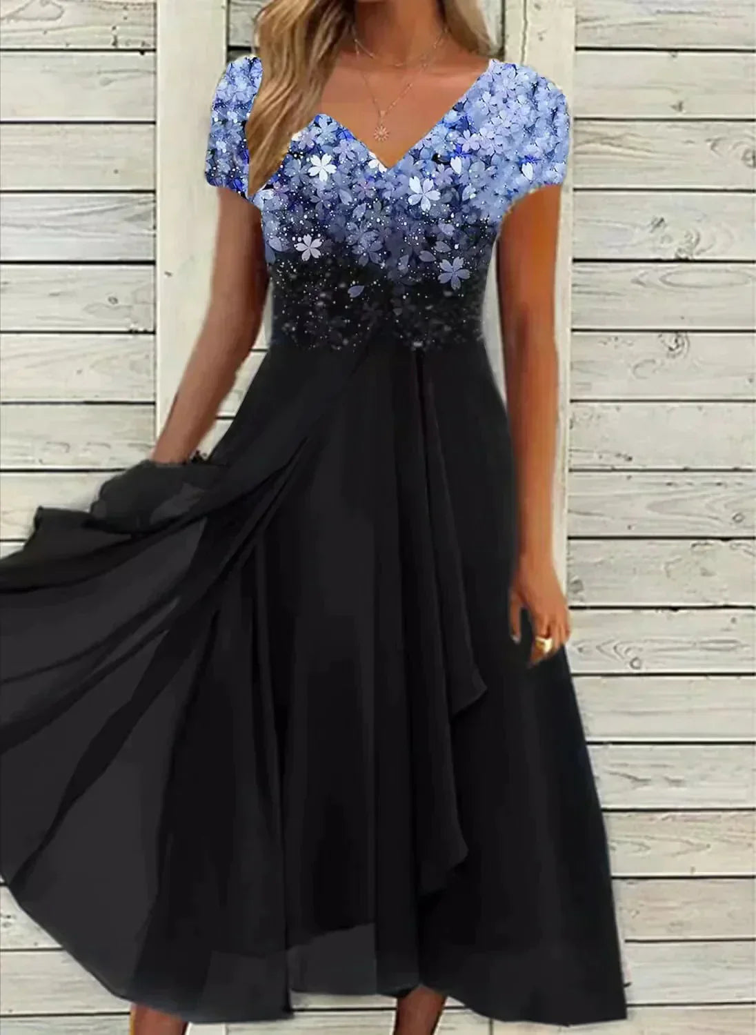 CD | Rochie midi elegantă cu fustă amplă