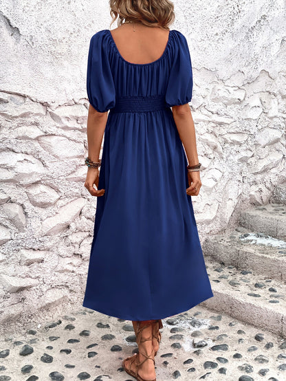 CD | Rochie midi de vară fără umeri pentru femei