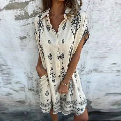 CD | Rochie midi cu buzunare cu nasturi
