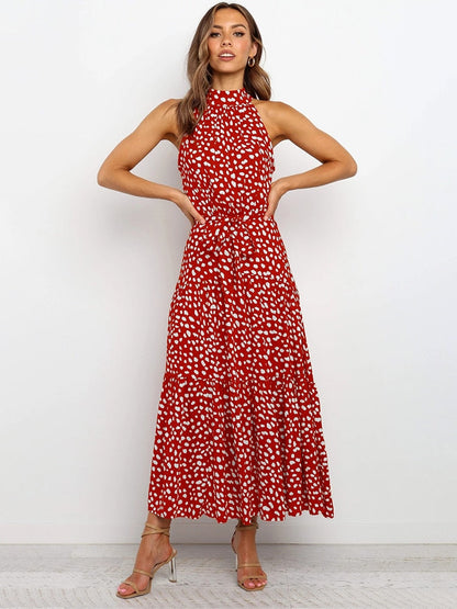 CD | Rochie midi fără mâneci cu buline