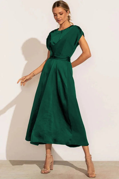 CD | Rochie de seară midi elegantă cu curea integrată