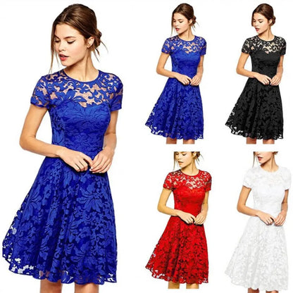 CD | Elegant plus dimensiunea vara mini rochie A-line rotund decolteu stil