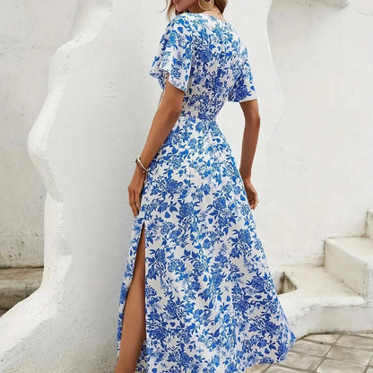 CD | Femei Boho Print Mini rochie de vară Elegant Sleeveless Sundress