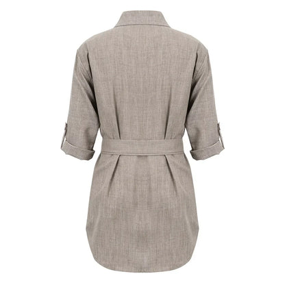 CD | Elegant Mini rochie Deep V-Neck 3/4 maneca femei moda