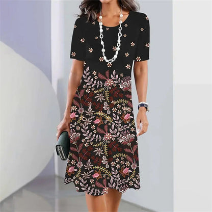 CD | Rochie casual cu imprimare digitală pentru femei