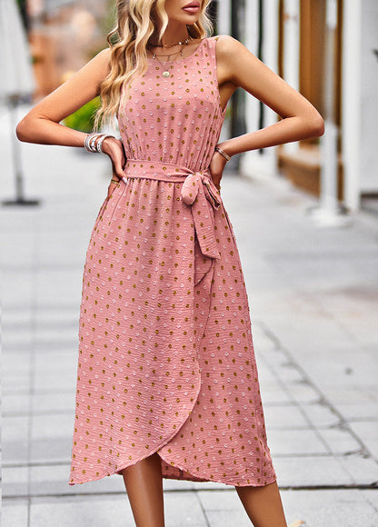 CD | Rochie midi cu puncte Romantică și elegantă