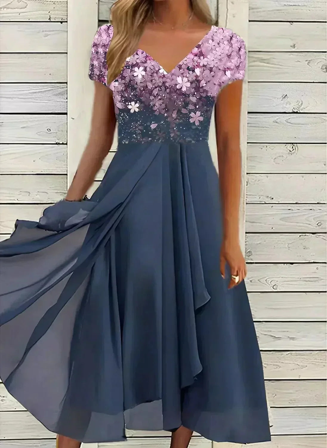CD | Rochie midi elegantă cu fustă amplă