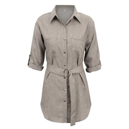 CD | Elegant Mini rochie Deep V-Neck 3/4 maneca femei moda