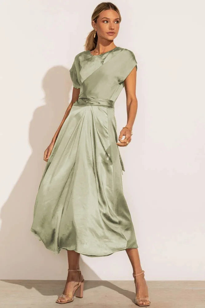 CD | Rochie de seară midi elegantă cu curea integrată