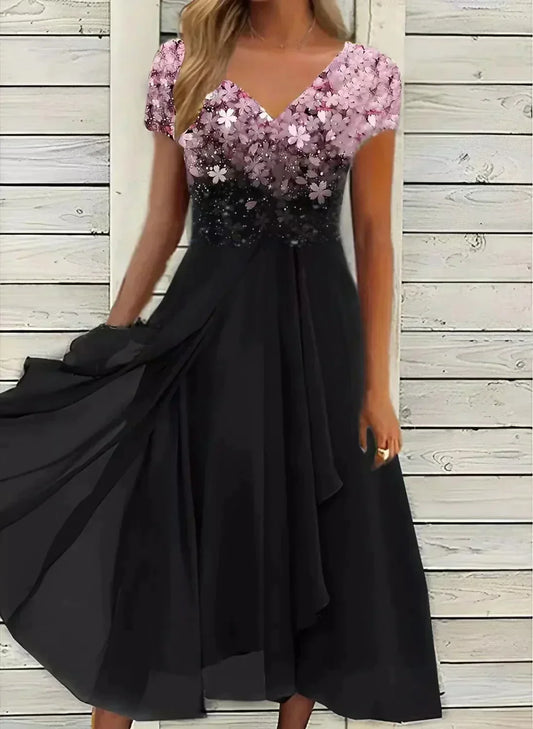 CD | Rochie midi elegantă cu fustă amplă