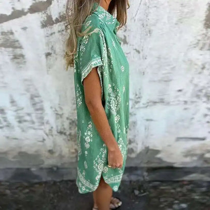 CD | Rochie midi cu buzunare cu nasturi