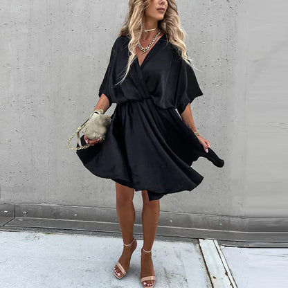 CD | Rochie mini de vară chic cu talie înaltă