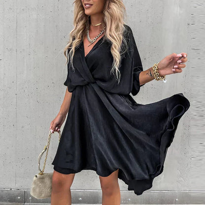 CD | Rochie mini de vară chic cu talie înaltă