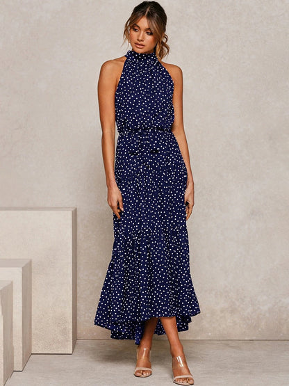 CD | Rochie midi fără mâneci cu buline