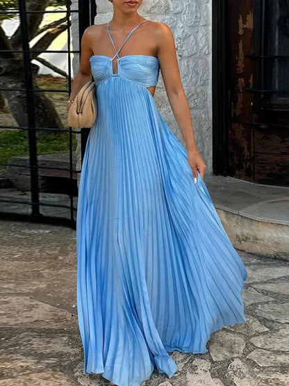 CD | Rochie maxi plisată elegantă pentru orice ocazie