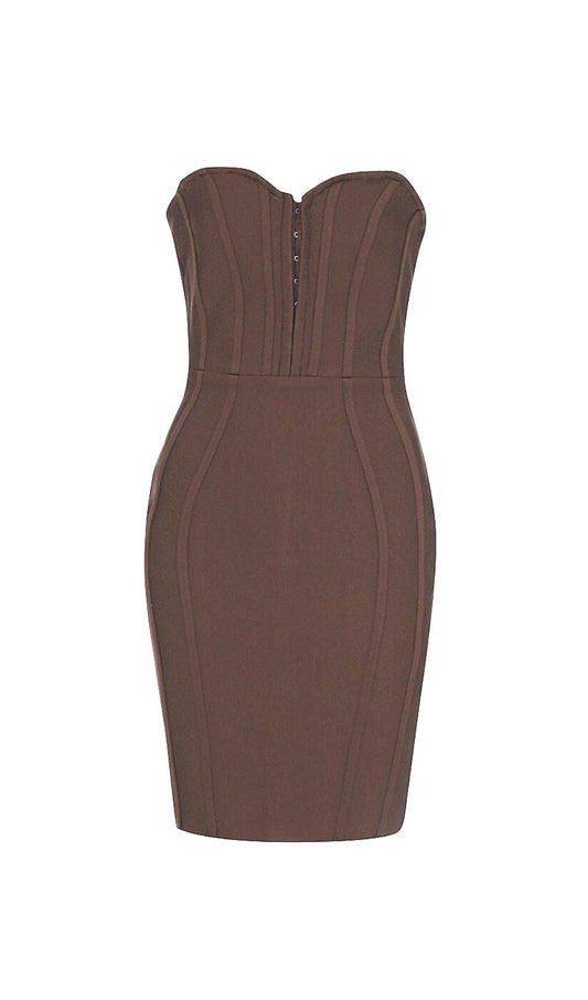 CD | ROCHIE MINI BANDAGE FĂRĂ BRETELE ÎN MARO