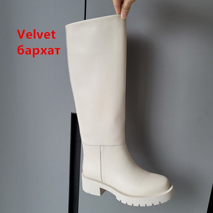 CD | Cizme de genunchi din piele naturală pentru femei