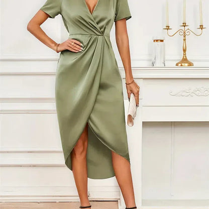 CD | Y.KUKU Rochie Lungă Femei Elegant Satin Midi Party Rochie