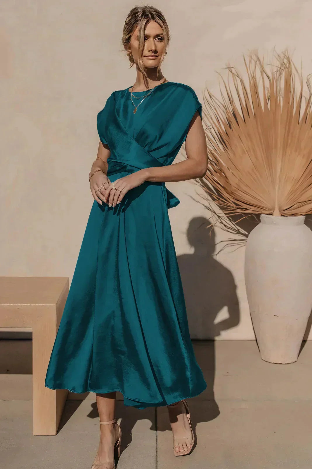 CD | Rochie de petrecere elegantă din satin de mătase