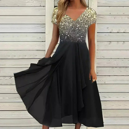 CD | Rochie midi elegantă cu fustă amplă
