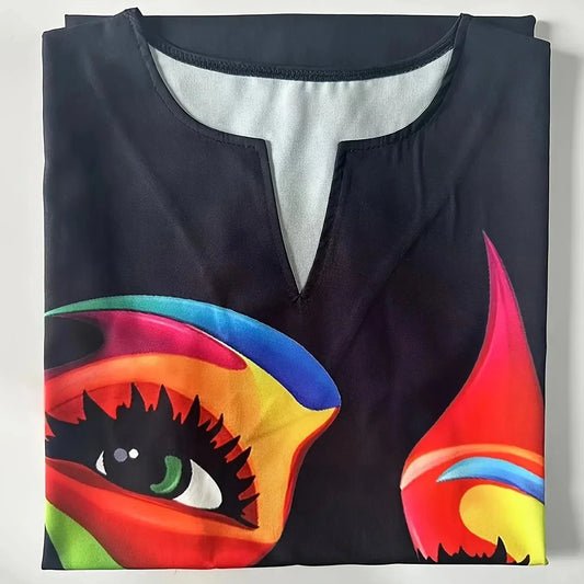 CD | Femei la modă și sexy slit v-neck rochie maxi