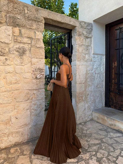 CD | Rochie maxi plisată elegantă pentru orice ocazie