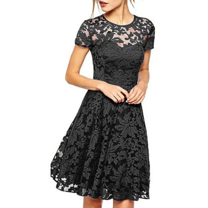 CD | Elegant plus dimensiunea vara mini rochie A-line rotund decolteu stil