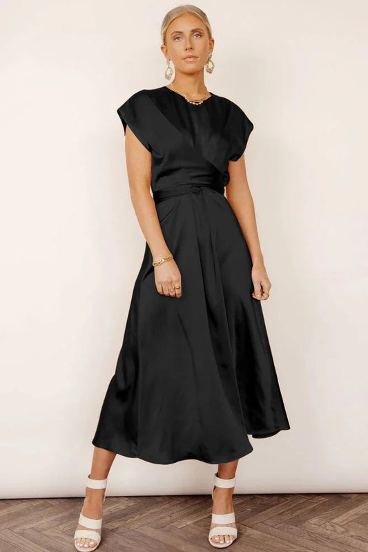 CD | Rochie de seară midi elegantă cu curea integrată
