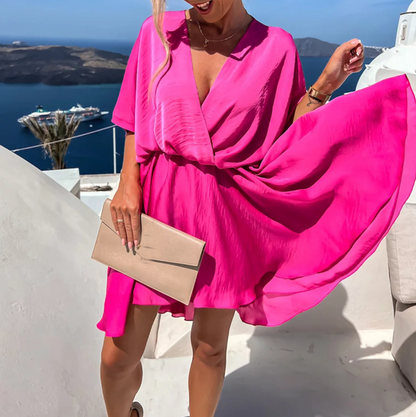 CD | Rochie mini de vară chic cu talie înaltă