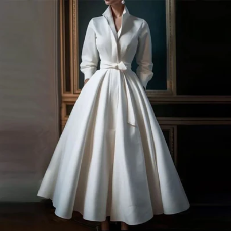 CD | Rochie lungă albă elegantă