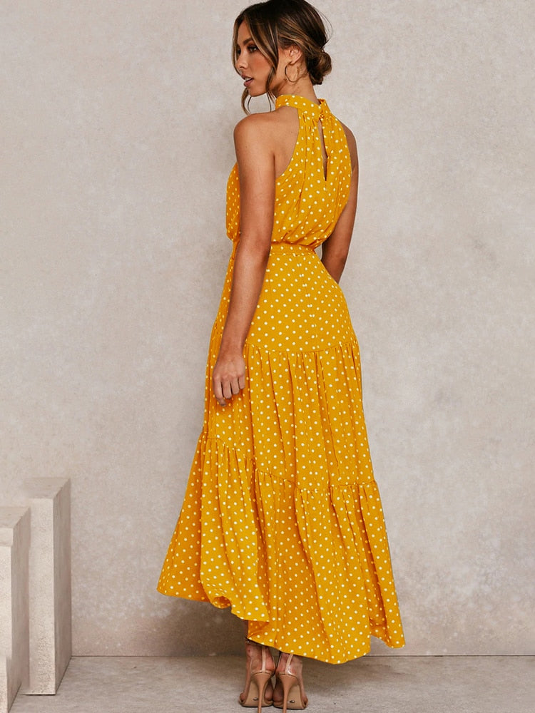 CD | Rochie midi fără mâneci cu buline