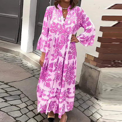 CD | Rochie maxi boho imprimată la modă