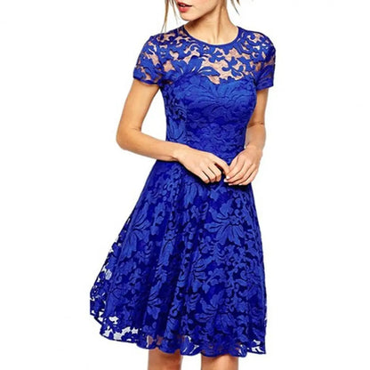 CD | Elegant plus dimensiunea vara mini rochie A-line rotund decolteu stil