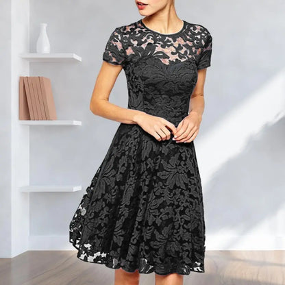 CD | Elegant plus dimensiunea vara mini rochie A-line rotund decolteu stil