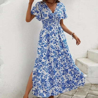 CD | Femei Boho Print Mini rochie de vară Elegant Sleeveless Sundress