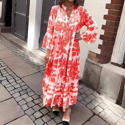CD | Rochie maxi boho imprimată la modă