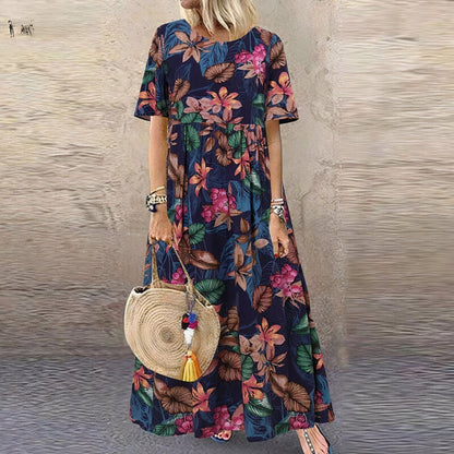 CD | Rochie maxi florală vibrantă