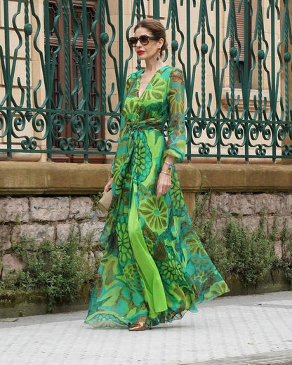 CD | Fresh Rochie maxi cu mâneci lungi și decolteu în V
