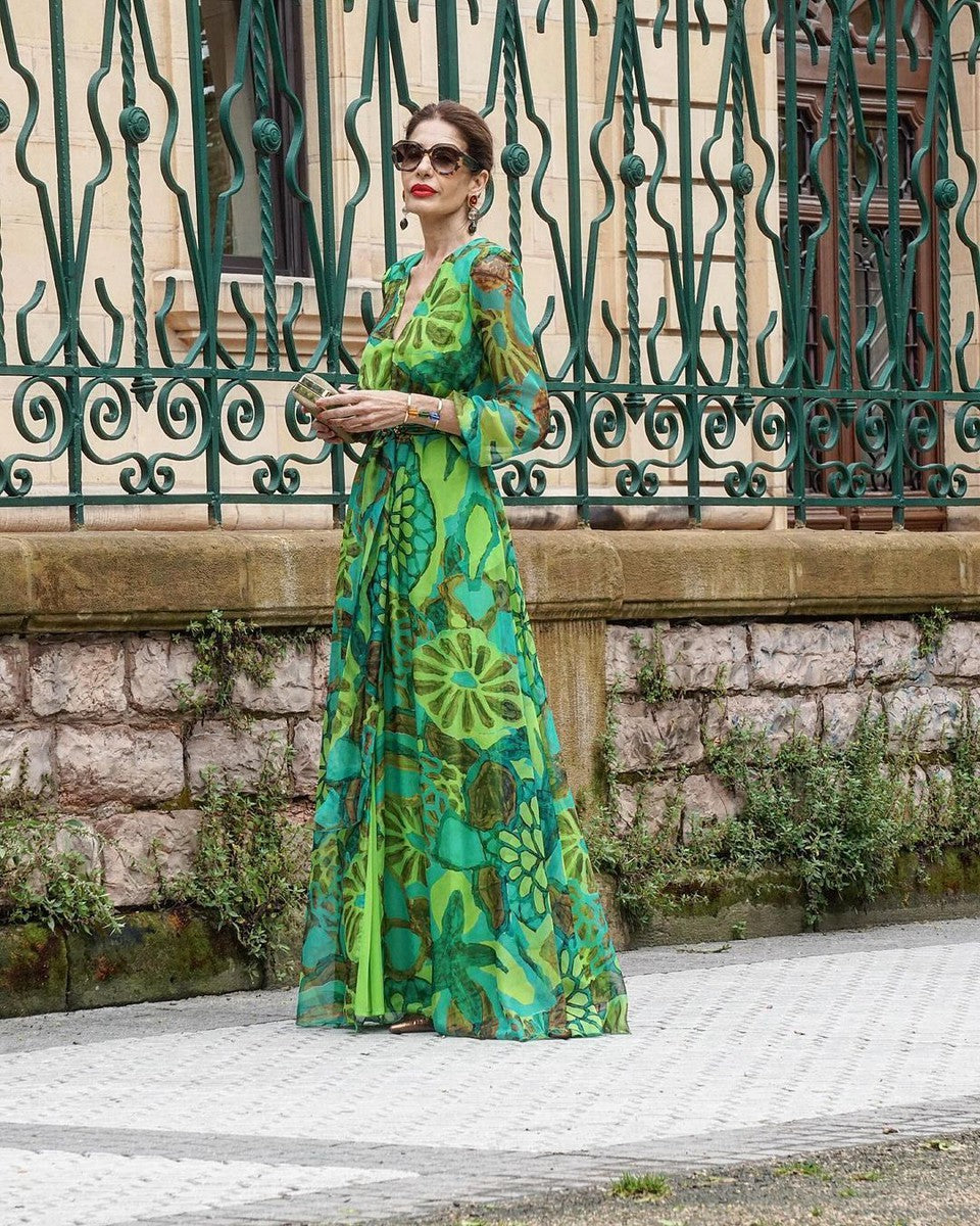 CD | Fresh Rochie maxi cu mâneci lungi și decolteu în V