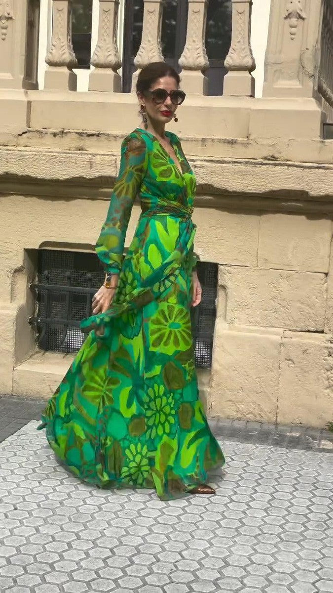 CD | Fresh Rochie maxi cu mâneci lungi și decolteu în V