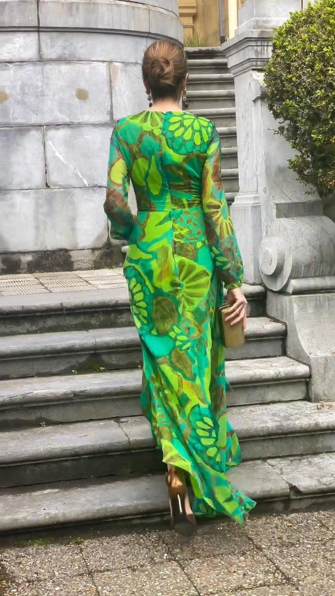 CD | Fresh Rochie maxi cu mâneci lungi și decolteu în V