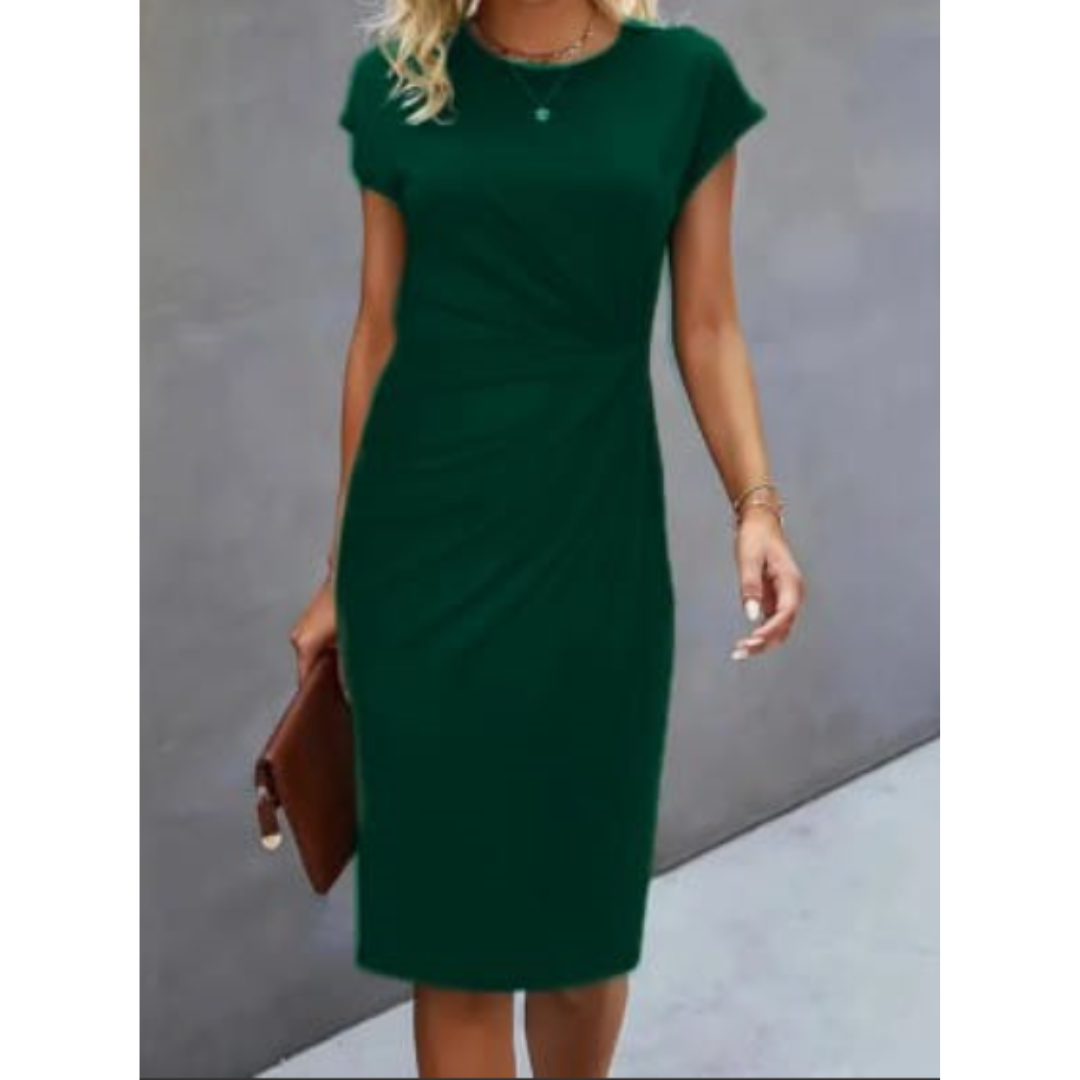 CD | Rochie midi elegantă pentru femei cu mâneci scurte