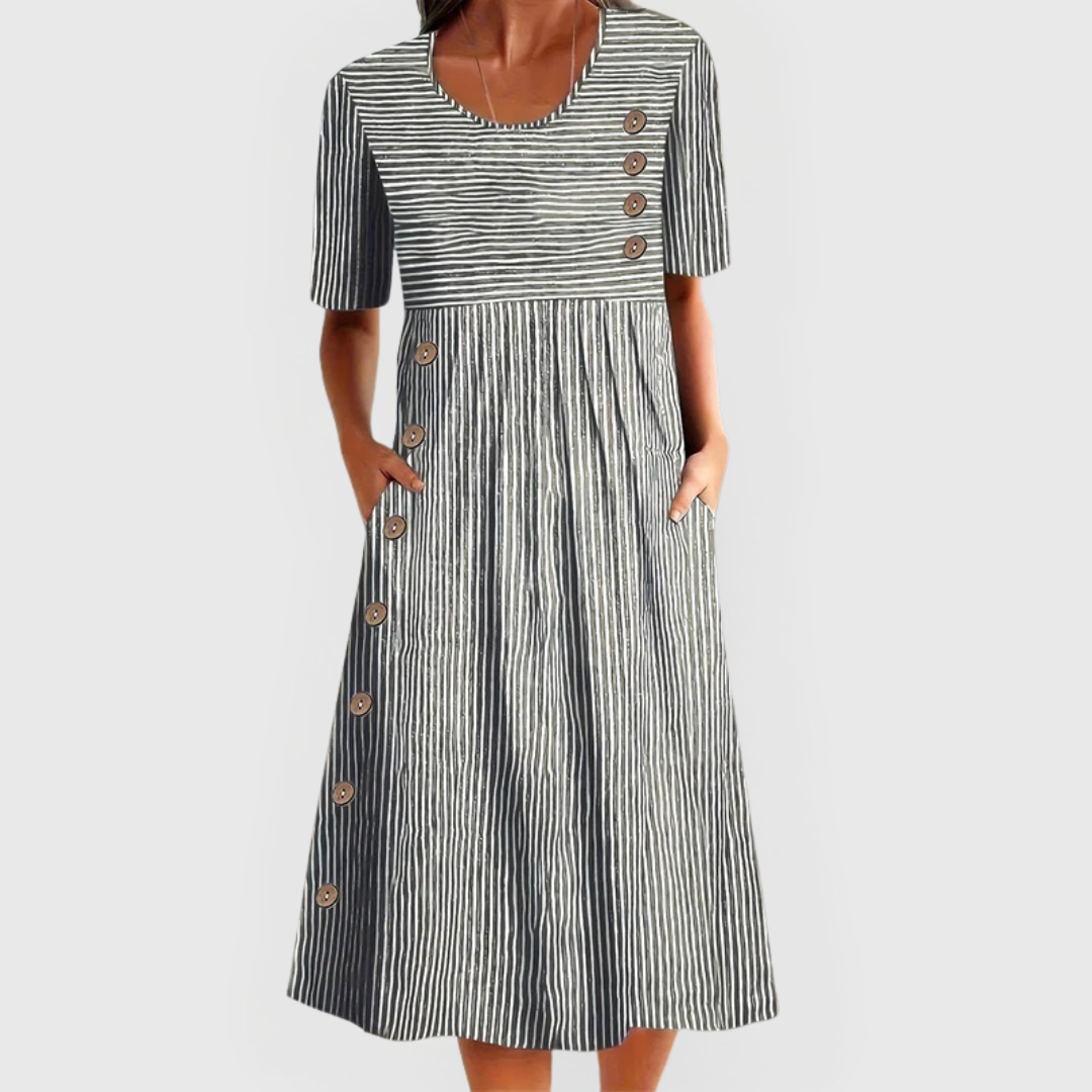 CD | Rochie midi cu dungi