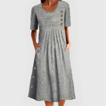 CD | Rochie midi cu dungi