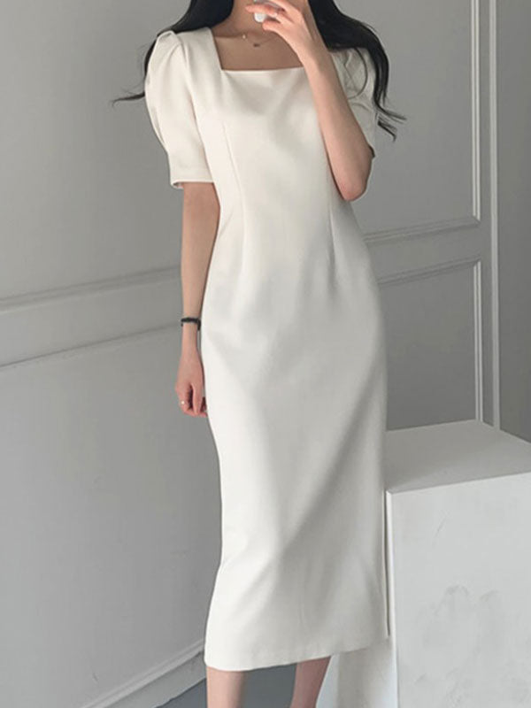 CD | Rochie maxi vintage cu mâneci bufante