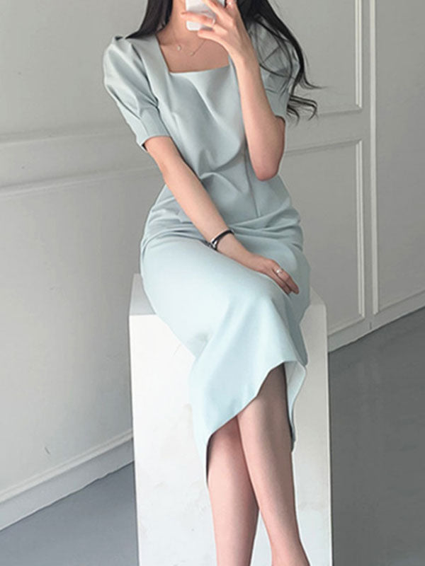 CD | Rochie maxi vintage cu mâneci bufante